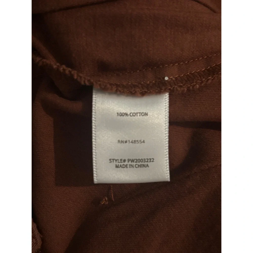 Indigo Rising Womens Sz L Brown Cotton Side Zip Pleated Mini Skirt Casual School
